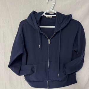 Garage Navy Blue Zip-Up Hoodie